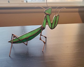 Praying Mantis Stained Glass Freestanding
