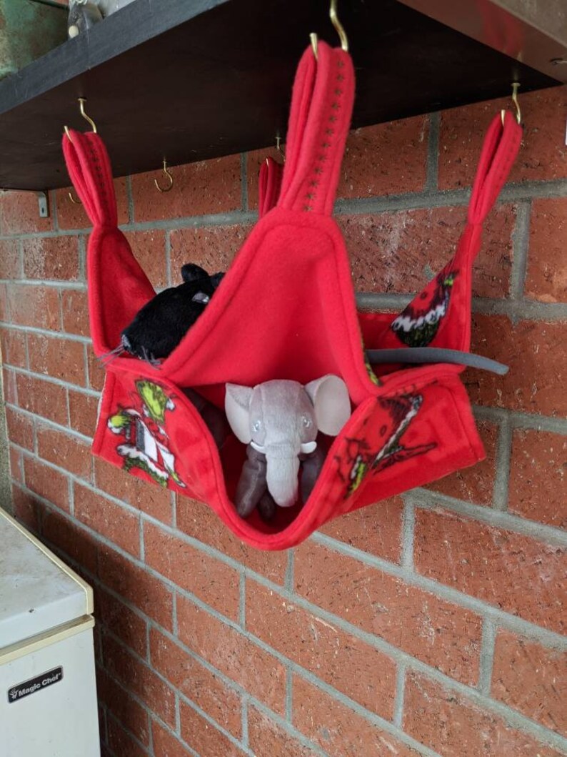 rat Ferret the Grinch chinchilla double hammock squirrel