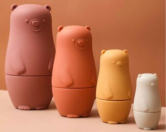 Poupées gigognes minimalistes en silicone (jouet Montessori)