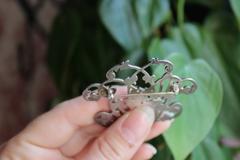 Floral Branches Silver Brooch image 3
