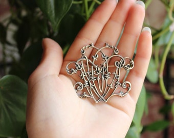 Floral Branches Silver Brooch