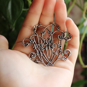 Floral Branches Silver Brooch image 5