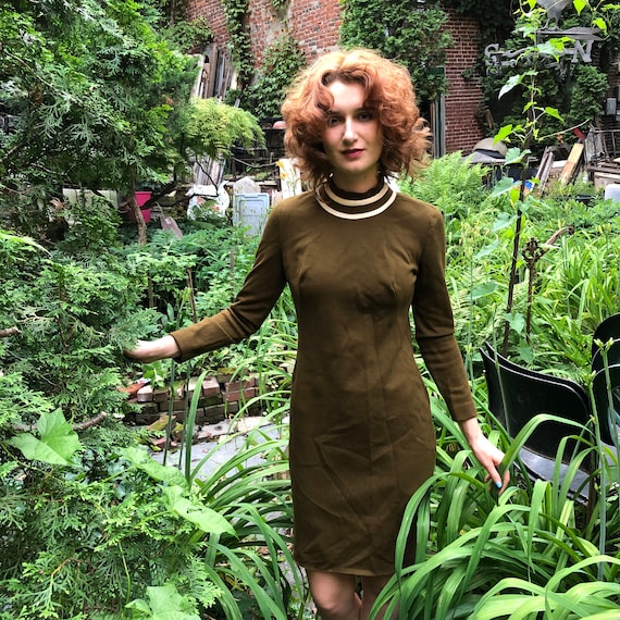 1960's Green Jonathan Logan Mod Dress
