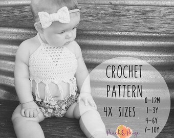 crochet baby halter top pattern