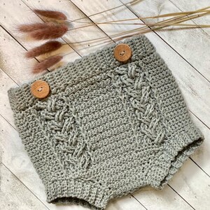 PATTERN ONLY Crochet Frankie Bloomers. Braided baby shorts. unisex bloomers image 6