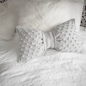 PATTERN ONLY Crochet Bobble Bow Pillow Pattern. DIY nursery decor. image 2