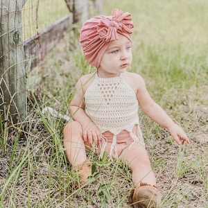 PATTERN ONLY - Baby/Child Boho Crochet Halter Top
