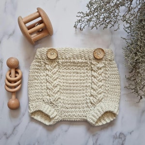 PATTERN ONLY Crochet Frankie Bloomers. Braided baby shorts. unisex bloomers image 7