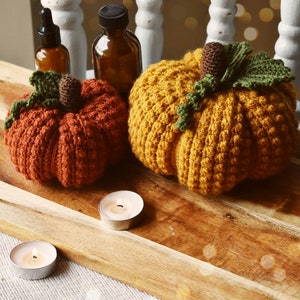 PATTERN ONLY Berry Beautiful Pumpkins, Crochet fall decor, modern vintage farmhouse style crochet pumpkins image 8