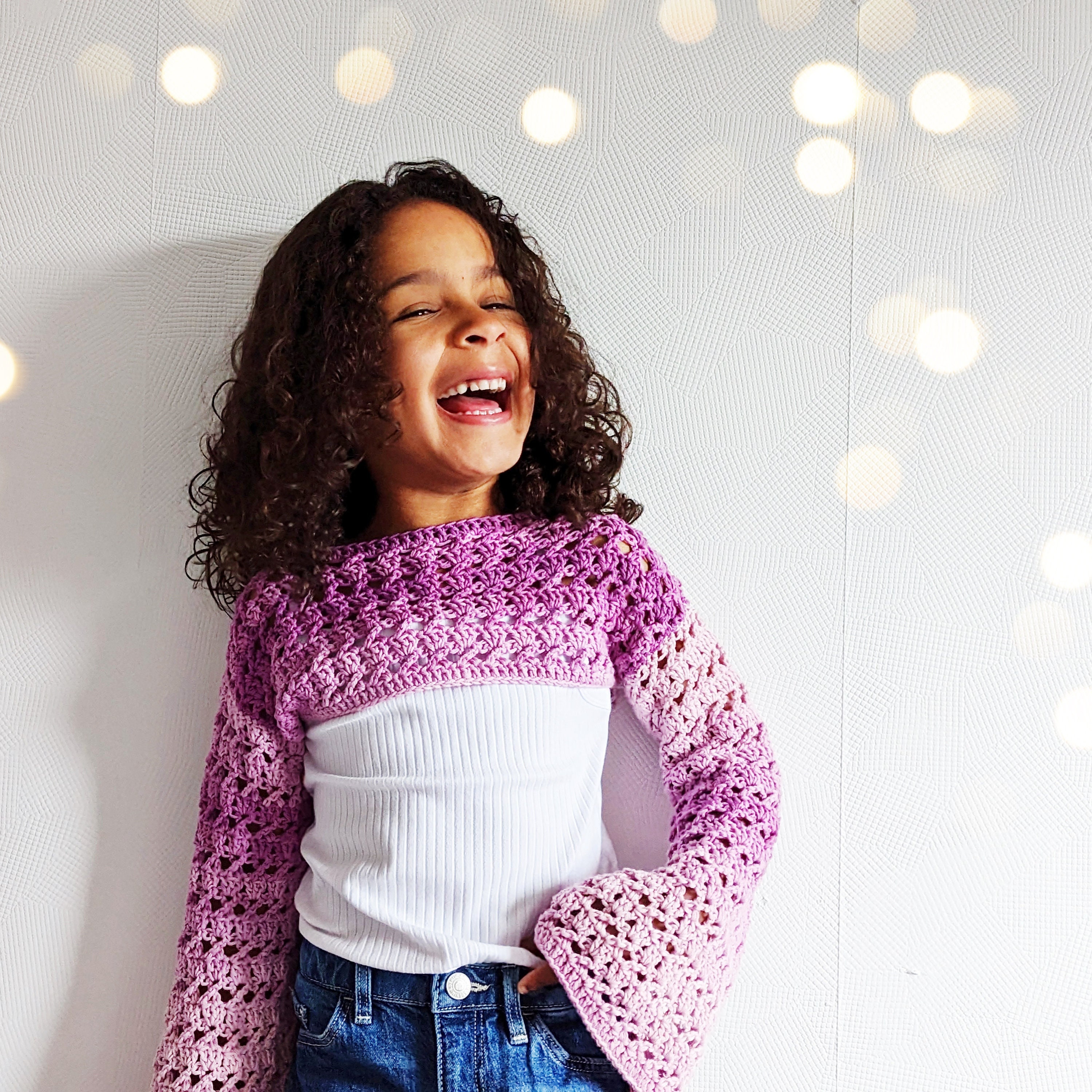 PATTERN ONLY - Childrens Azaria Shrug Crochet Pattern. Bell PATTERN ONLY - Childrens Azaria Shrug Crochet Pattern. Bell