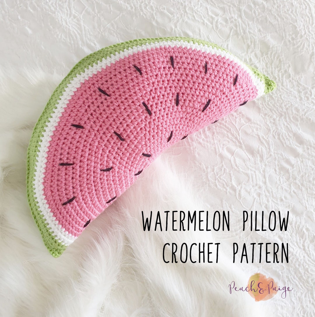 PATTERN ONLY Crochet Watermelon Pillow Pattern. DIY Nursery Decor. Etsy
