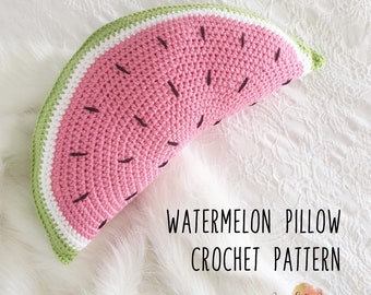 PATTERN ONLY - Crochet Watermelon Pillow Pattern. DIY nursery decor.