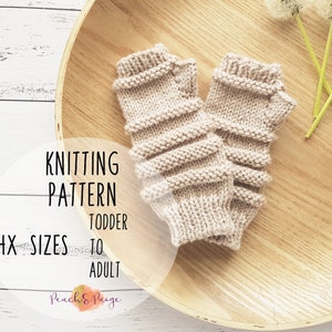 PATTERN ONLY - Knitted Delilah Gloves. Long fingerless gloves with textured stripes. Knitting Pattern