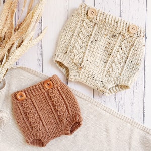 PATTERN ONLY Crochet Frankie Bloomers. Braided baby shorts. unisex bloomers image 2