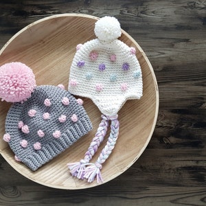 PATTERN ONLY Baby/Toddler gumdrop beanie/beanie crochet pattern/bobble beanie/crochet hat image 6