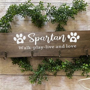 Personalized Dog Leash Holder For Wall image 7