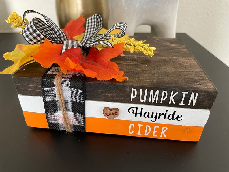 Farmhouse Book Stacks Farmhouse Decor Fall Sweet Fall - Etsy