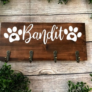 Personalized Dog Leash Holder For Wall