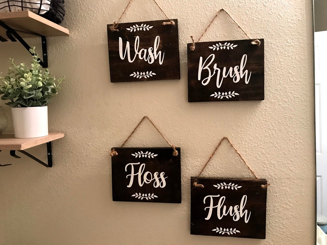Bathroom Wall Decor Bathroom Wall Signs Etsy