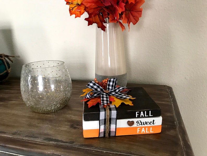 Farmhouse Book Stacks Farmhouse Decor Fall Sweet Fall - Etsy