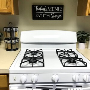 Eat Sign | Eat It Or Starve Sign | Farmhouse Decor Kitchen | Today&#39;s Menu