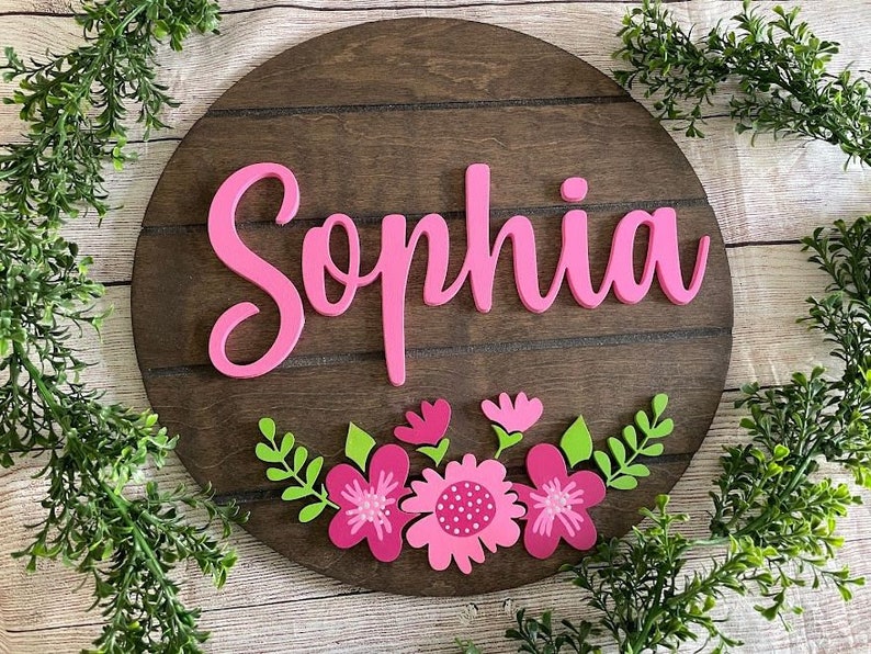 Custom Wood Name Sign Baby Name Sign Baby Shower Gift Etsy