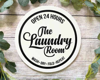 Laundry Room Decor | Laundry Room Wood Sign | Laundry Wall Decor | Wash,Dry,Fold,Repeat | House Gift | Home Decor