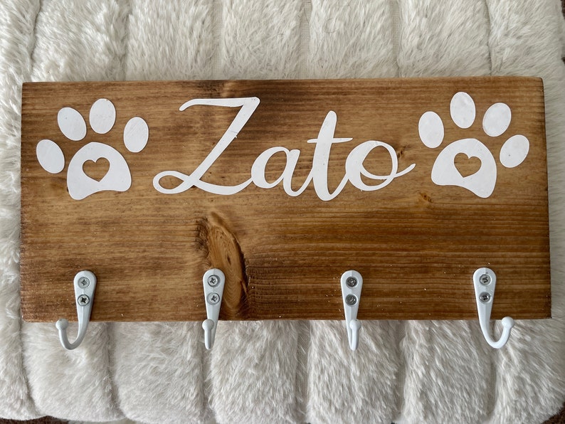 Personalized Dog Leash Holder For Wall image 3