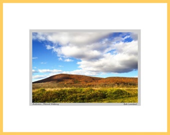 Mount Nittany in autumn photo at Penn State - Hand Signed, Matted, Titled & available in 2 sizes