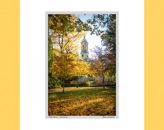 Penn State Old Main Autumn Photo – Hand Signed, Matted Print