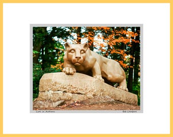 Nittany Lion Shrine Fine Art Photo - Autumn Colors, Hand Signed