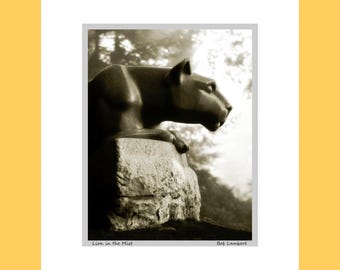 Nittany Lion Shrine Photo – Penn State Art, Hand Signed & Matted