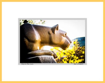 Nittany Lion Shrine Photo – Penn State Art, Signed Matted Print