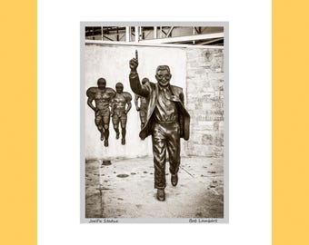 JoePa Statue at Penn State – Hand Signed Matted Photo