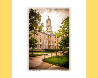 Old Main photo at Penn State - Hand Signed, Matted, Titled & available in 2 sizes