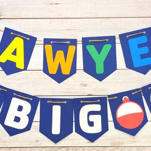 The Big One Banner, Ofishally One, Personalized First Birthday Banner, Fishing Banner, Bobber Banner, Ofishally One Birthday Decorations