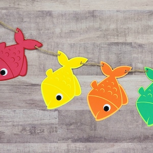 Colorful Fish Party Banner, Ofishally One Party, Fish Garland, 1st Birthday Banner, Fish Photo Prop, Fishing Themed Party Décor, Ofishal