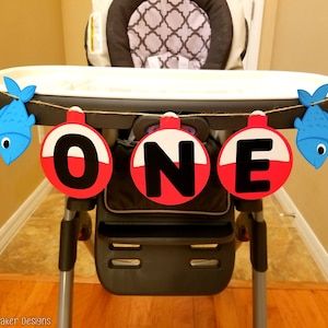 Ofishally One High Chair Banner, 1st Birthday Banner, Ofishally One Party Decorations, Fishing Birthday Decor, Ofishally One Birthday Banner