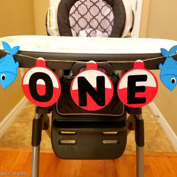 Ofishally One High Chair Banner, 1st Birthday Banner, Ofishally One Party Decorations, Fishing Birthday Decor, Ofishally One Birthday Banner