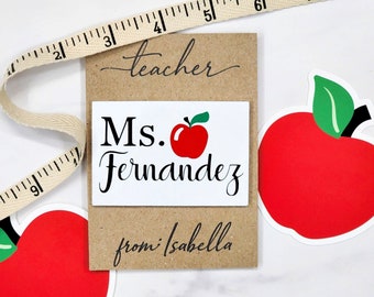 Personalized Teacher Magnet, Teacher Name Magnet, Teacher Gift, Teacher Appreciation, Gift for Teacher, Refrigerator Magnet, Wooden Magnet