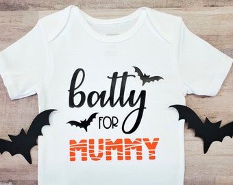 I Drive Mommy Batty Halloween SVG Baby's First Halloween Kids Halloween Shirt Art Works Baby Halloween Onesie Design