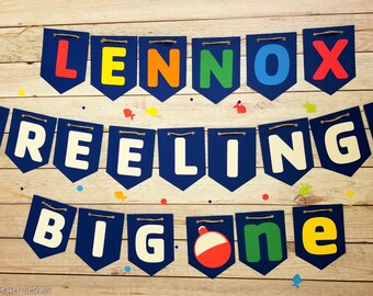 Reeling In the Big One Banner, Ofishally One, First Birthday Banner, Fishing Banner, Bobber Banner, Birthday Banner, Birthday Decorations