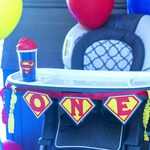 Superhero High Chair Banner Superman Inspired Birthday Etsy