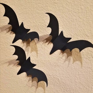 Halloween Bats, Flying Bats, 3D Bats Wall Decor, Halloween Decorations, Halloween Decor, Bat Cutouts, Halloween Door Decor, Halloween Mantel