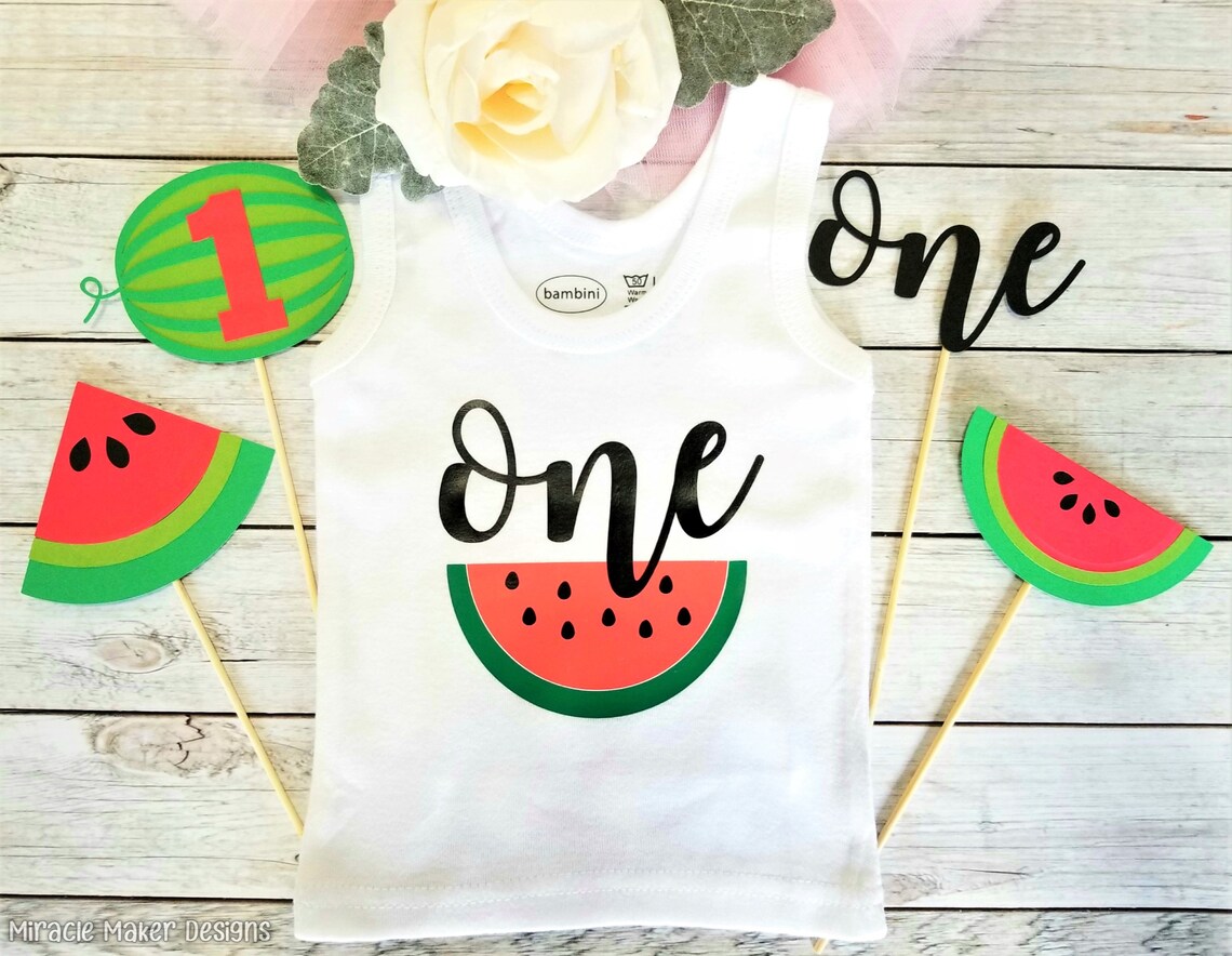 One in A Melon Shirt One in A Melon First Birthday Outfit | Etsy