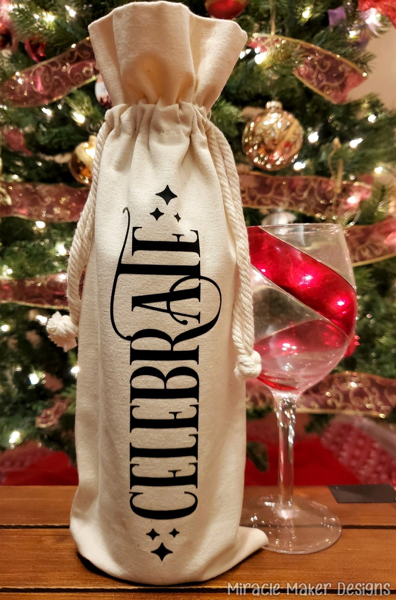 Wine Bag Personalized Wine Gift Bag Canvas Wine Bag Hostess Etsy