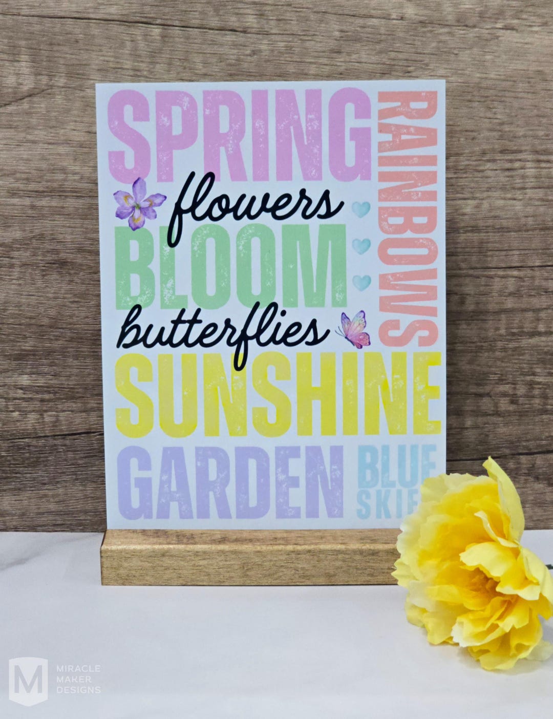 Spring Art Sign Spring Subway Art Sign, Metal Tin Sign, Pastel Spring Home Decor ...