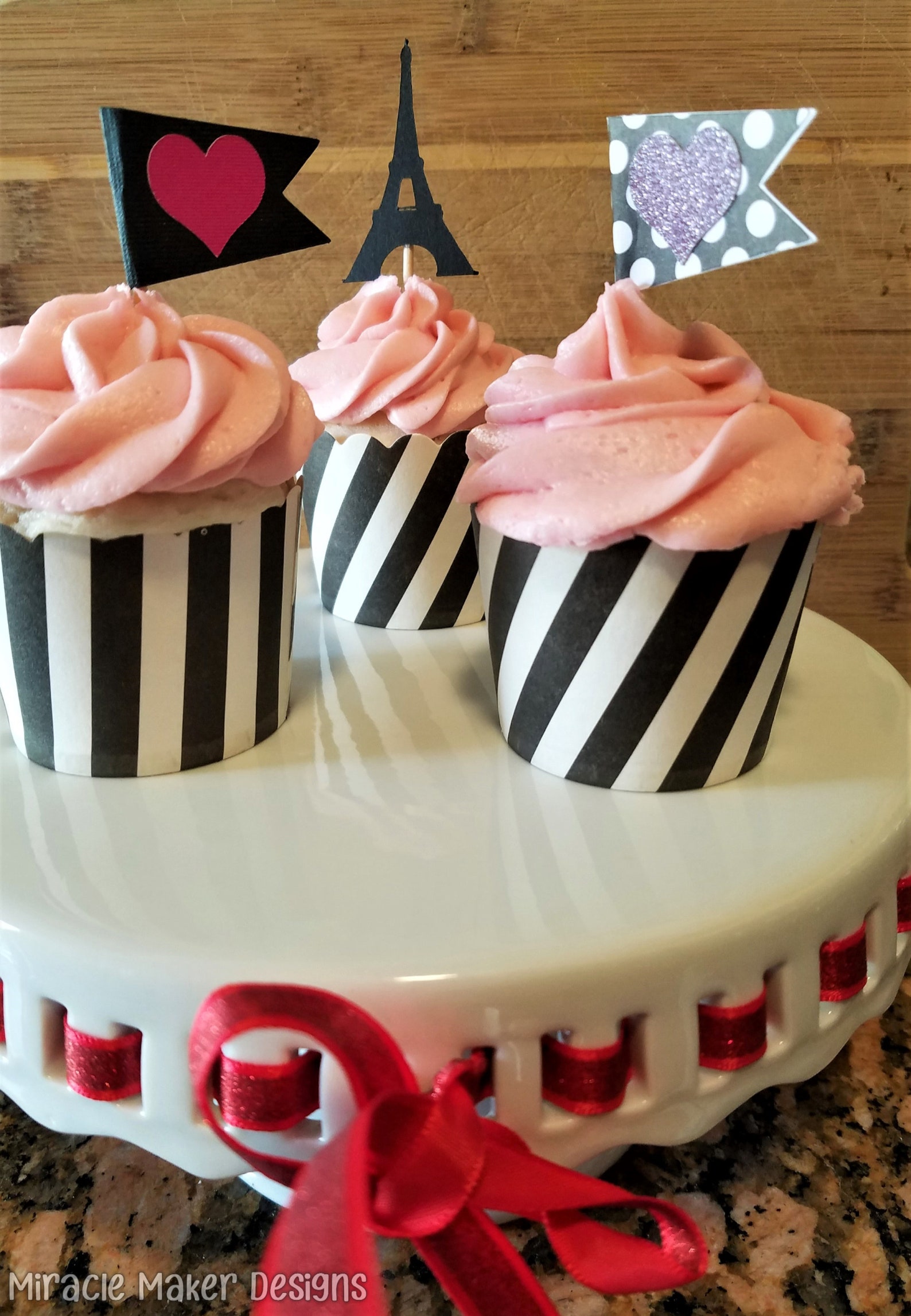 Paris Cupcake Toppers Parisian Party Décor Eiffel Tower Etsy