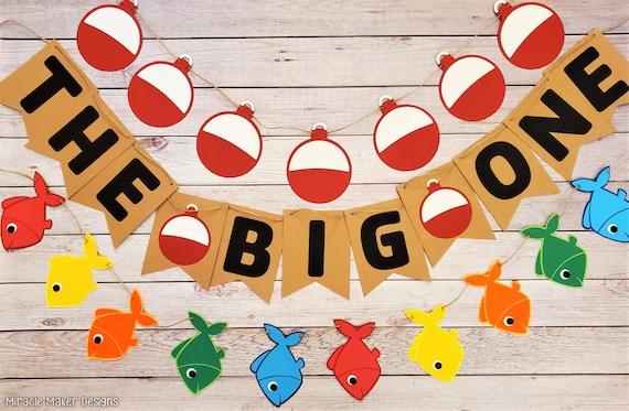 Buy The Big One Banner and Garland, Ofishally One, Fishing Banner, Bobber  Banner, Ofishally One Birthday Decorations, Fish Garland, 1st Birthday  Online in India 