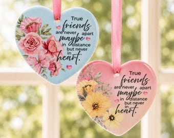 Friendship Keepsake Heart Ornament | Best Friend Gift | Long Distance Friendship Gift